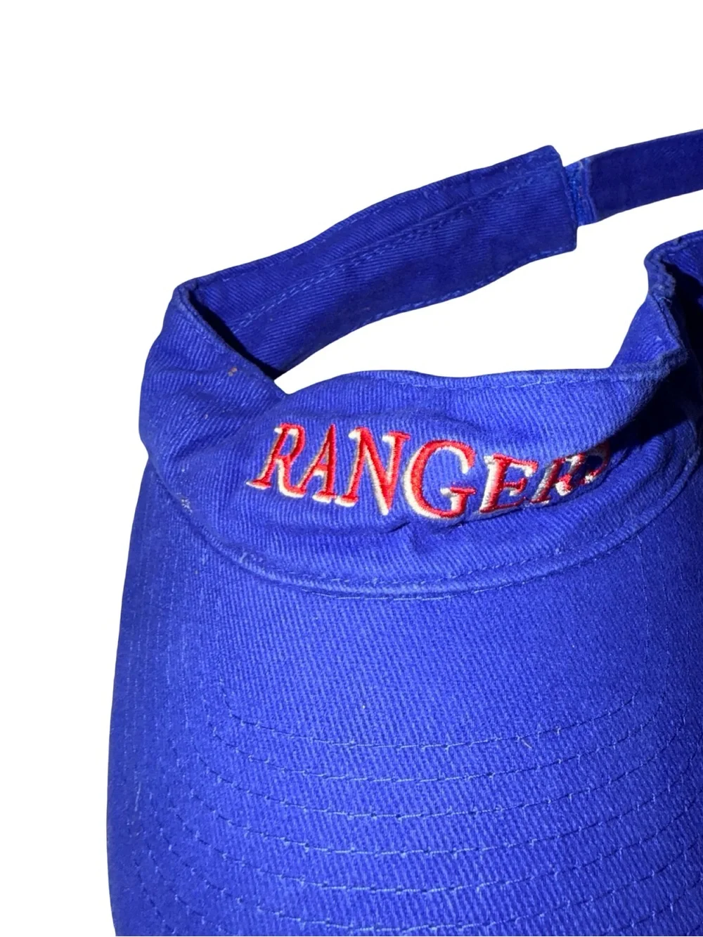 Vintage Texas Rangers Blue Visor with Embroidered Logo OSFM